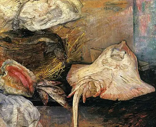 Still Life with Ray (1892) oil on canvas, 80 × 100&nbsp;cm, Royal Museums of Fine Arts of Belgium, Brussels