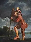 Saint Christopher carrying the Christ Child by Jan van de Venne, c. 1631–1651