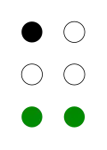 ⠥ (braille pattern dots-136)