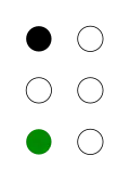 ⠅ (braille pattern dots-13)