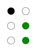 ⠱ (braille pattern dots-156)
