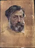 Self-portrait, oil sketch, ca. 1865