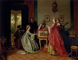 Jean Carolus, The Recital, oil on canvas, 82 x 105.4&nbsp;cm, public collection