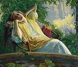 Happiness (date unknown), oil painting by Jean Mannheim