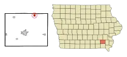 Location of Pleasant Plain, Iowa