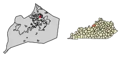 Location of Briarwood in Jefferson County, Kentucky