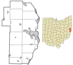Location of Bloomingdale in Jefferson County, Ohio
