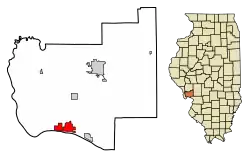 Location of Grafton in Jersey County, Illinois.