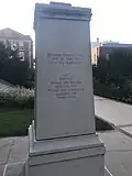 Marker in memory of Jesse on Francis Quadrangle (east side)