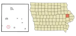 Location of Morley, Iowa