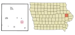 Location of Wyoming, Iowa