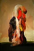 Untitled acrylic on paper by Spanish painter Joseba Eskubi 2013