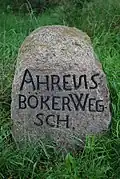 Border stone near Hünengrab
