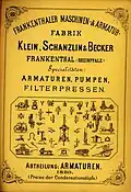 KSB price list from 1880