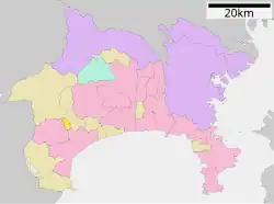 Location of Kaisei in Kanagawa Prefecture