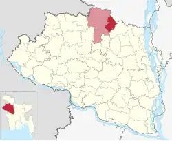 Location of Kalai Upazila