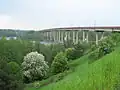 The Gvardeisky Strait (Finnish: Kivisillansalmi) is one of the two waterways leading from the Bay of Vyborg to Zashchitnaya Bay. The present-day sailing route to Saimaa Canal runs below the bridge.
