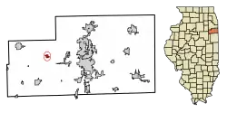 Location of Bonfield in Illinois