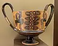Black-figure kantharos with sphinxes (Boeotia, c. 550 BC)