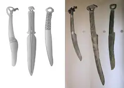 Karasuk culture blades vs Shang-Zhou blades.[35][12]