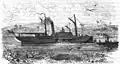 Steamship Welf on exploration of the Jubba River 36&nbsp;m long and smaller boat 9&nbsp;m long