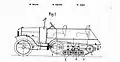 Patent drawing of Kégresse system FR597142 (1924)