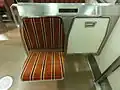 Stowable spare seats, Keihan 3000 series.
