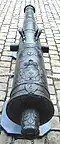 Keller 12-pounder Le Solide. Caliber: 121&nbsp;mm. Length: 310&nbsp;cm. Weight: 1,586&nbsp;kg. 1688.