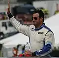 NASCAR driver Kenny Habul at the 2013 Johnsonville Sausage 200 Nationwide race at Road America.