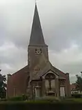 The church of Erondegem rear view