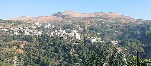 Kfarsghab as seen from Aintourine - August 2003