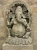 Near the entrance to the elephant house