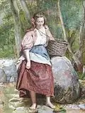 Maiden meditation (1866 - watercolour)