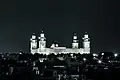 The mosque at night, as seen from West Amman