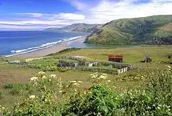 Old ranch and estuary