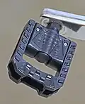 Folding pedal on a standard bicycle, unfolded...