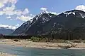 Klapperhorn Mountain viewed from the west along Highway 16