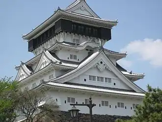 Closer look at east side of the castle