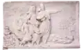 Sculpture relief of agriculture farming.