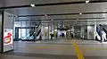 The ground-level concourse, looking back toward the ticket barriers, December 2015