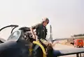 krajina pilot coming out of his plane