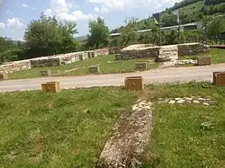 Photograph of the royal burial church site in Mile, Visoko