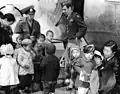 LTC Blaisdell and COL Hess visit orphans on Cheju Island