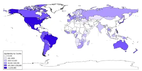 Image 13Global distribution of LDS Church members in 2009 (from Mormons)