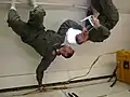 Norm Wainwright (right) and Jake Maule test LOCAD-PTS during parabolic flight (2007).