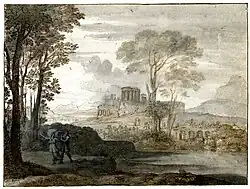 Drawing of a painting in the Hermitage Museum (the painting)