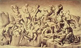 Copy of the lost Battle of Cascina by Bastiano da Sangallo