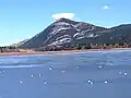 Lac des Arcs formed along Bow River