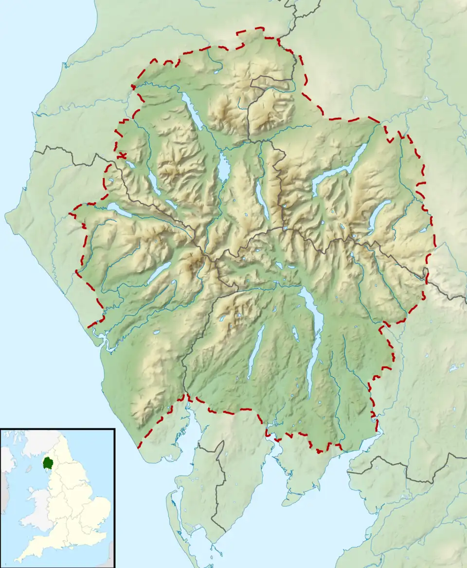 Buttermere is located in the Lake District