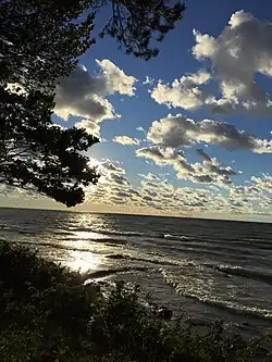 Approaching sunset over Lake Ontario